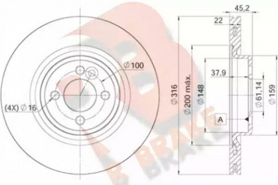 R BRAKE 78rbd29065 -  Тормозной диск